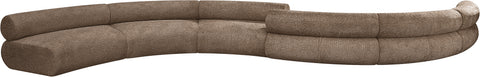 Harper 280" Chenille Fabric Upholstered Sectional, 6-Piece