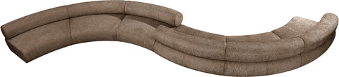Harper 280" Chenille Fabric Upholstered Sectional, 6-Piece