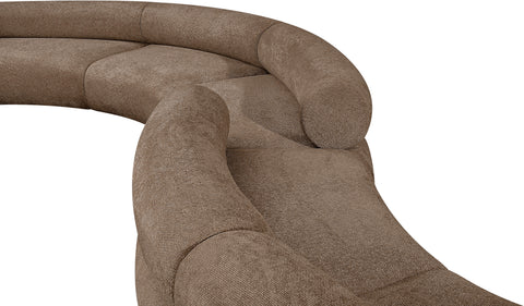 Harper 280" Chenille Fabric Upholstered Sectional, 6-Piece