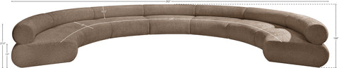 Harper 202" Chenille Fabric Upholstered Sectional, 7-Piece