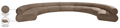 Harper 202" Chenille Fabric Upholstered Sectional, 7-Piece