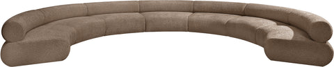 Harper 202" Chenille Fabric Upholstered Sectional, 7-Piece