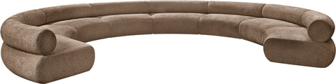 Harper 202" Chenille Fabric Upholstered Sectional, 8-Piece