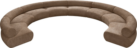 Harper 202" Chenille Fabric Upholstered Sectional, 8-Piece
