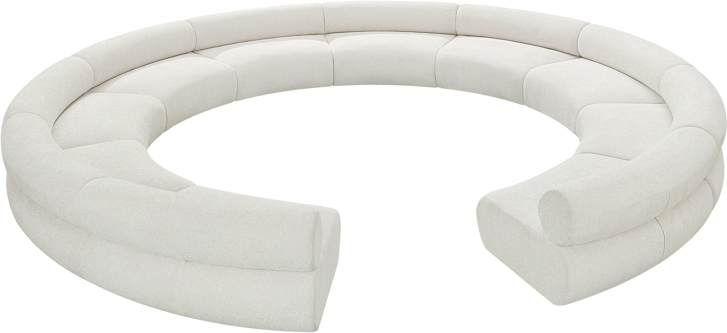 shiloh cream chenille fabric modular sofa s10a