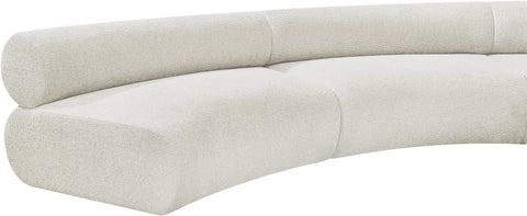 Bellamy Cream 108 Chenille Fabric Upholstered Modular Sectional , 2-Piece (Style 1)