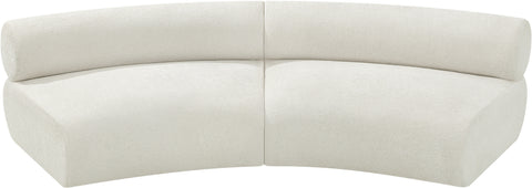 Shiloh Cream Chenille Fabric Modular Sofa S2A