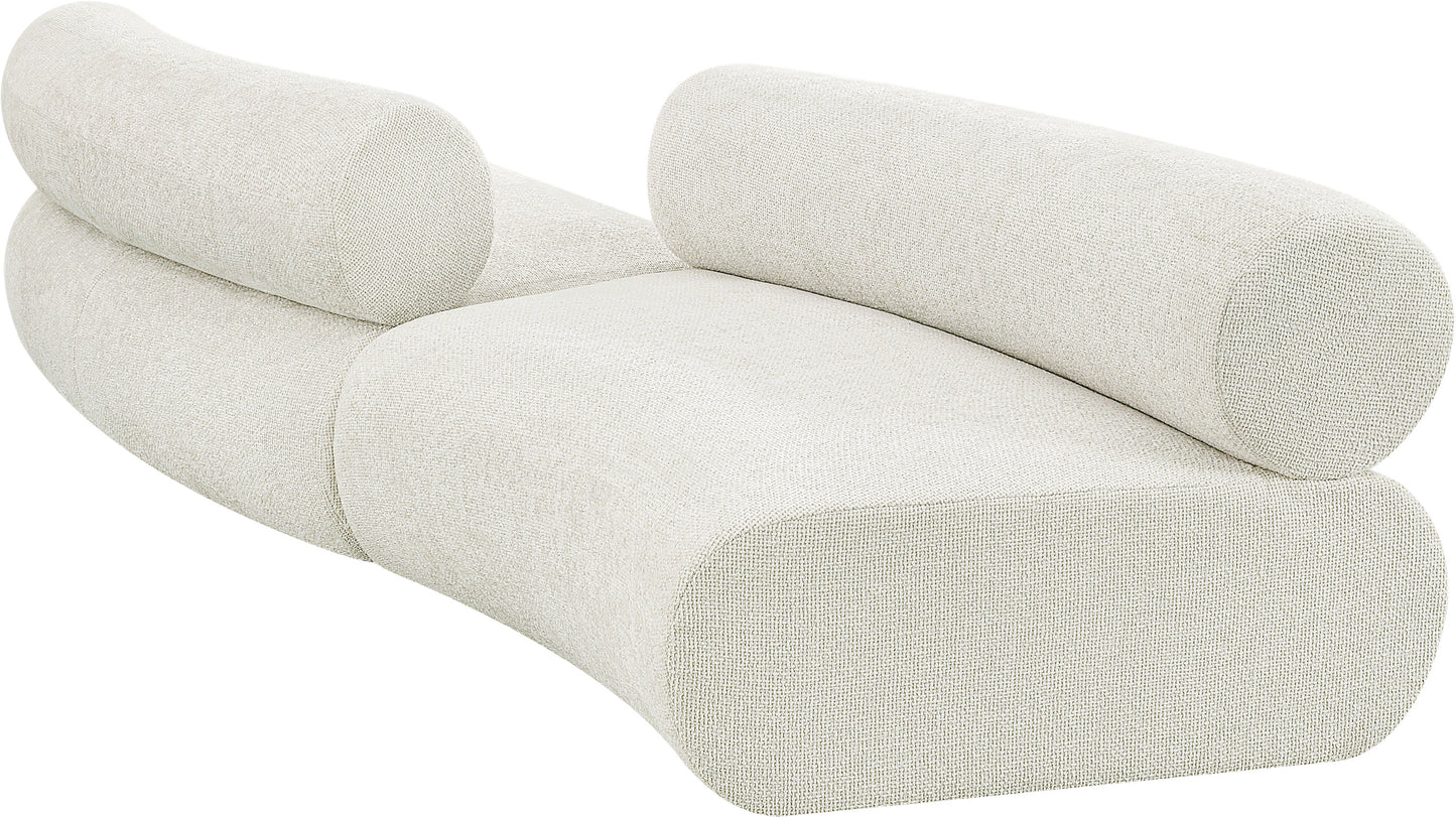 shiloh cream chenille fabric modular sofa s2b