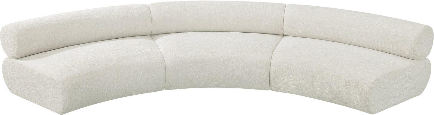 shiloh cream chenille fabric modular sofa s3a