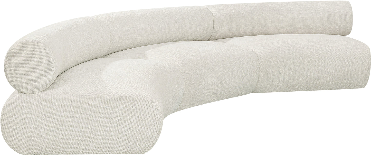 shiloh cream chenille fabric modular sofa s3a