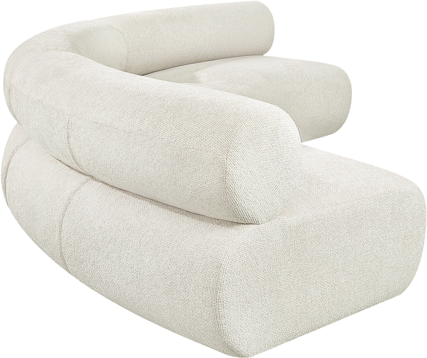 shiloh cream chenille fabric modular sofa s3a