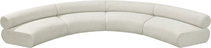 Shiloh Cream Chenille Fabric Modular Sofa S4A