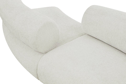 Bellamy Cream 202 Chenille Fabric Upholstered Modular Sectional, 4-Piece