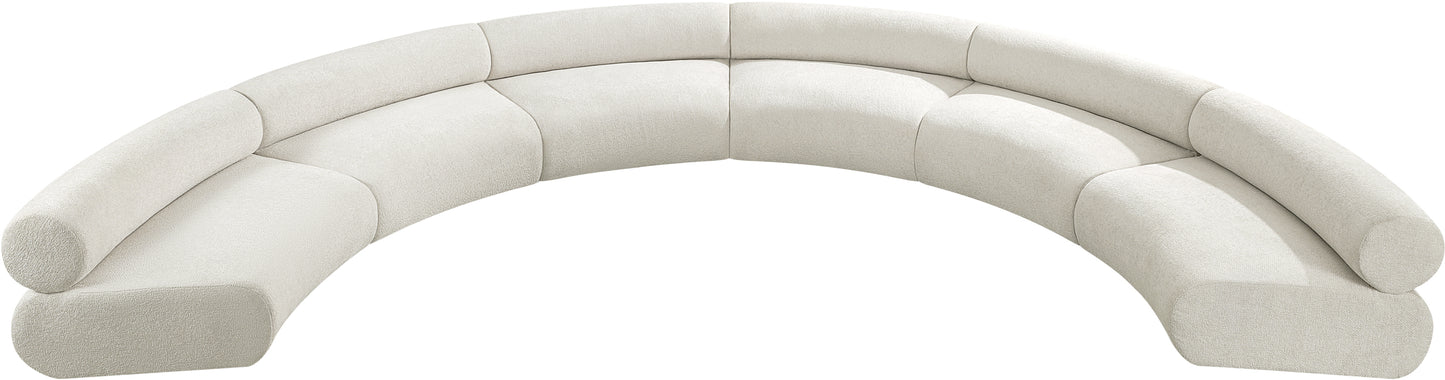 shiloh cream chenille fabric modular sofa s6a