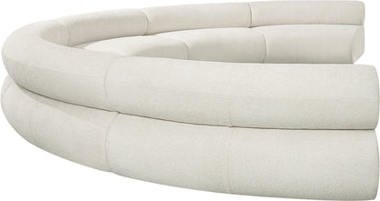 Shiloh Cream Chenille Fabric Modular Sofa S6A