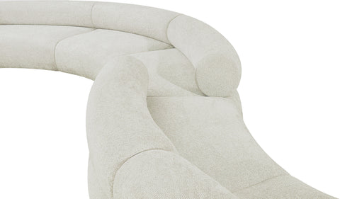 Bellamy Cream 280 Chenille Fabric Upholstered Modular Sectional, 6-Piece
