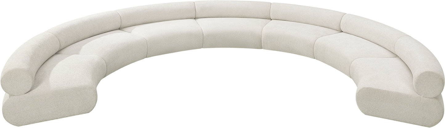 shiloh cream chenille fabric modular sofa s7a