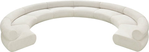 Shiloh Cream Chenille Fabric Modular Sofa S8A