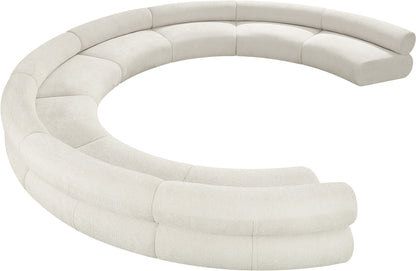 Shiloh Cream Chenille Fabric Modular Sofa S8A