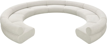 Shiloh Cream Chenille Fabric Modular Sofa S9A