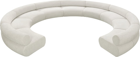 Shiloh Cream Chenille Fabric Modular Sofa S9A