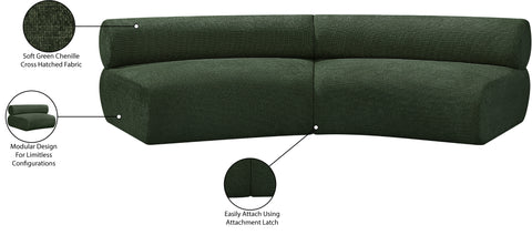 Bellamy Green 108 Chenille Fabric Upholstered Modular Sectional , 2-Piece (Style 1)