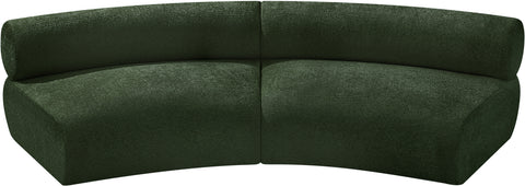 Shiloh Green Chenille Fabric Modular Sofa S2A