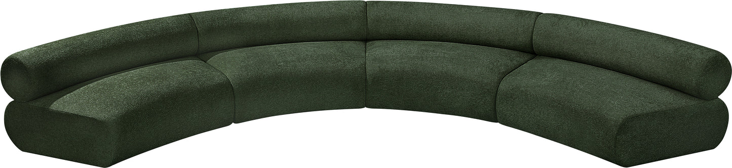 shiloh green chenille fabric modular sofa s4a