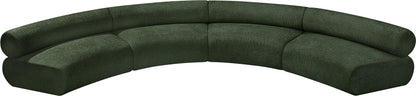 Shiloh Green Chenille Fabric Modular Sofa S4A