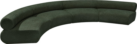 Shiloh Green Chenille Fabric Modular Sofa S4A