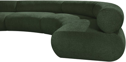 Shiloh Green Chenille Fabric Modular Sofa S4A