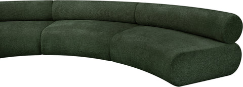 Shiloh Green Chenille Fabric Modular Sofa S5A