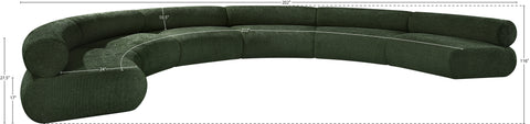 Bellamy Green 202 Chenille Fabric Upholstered Modular Sectional, 6-Piece