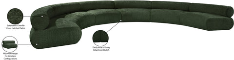 Bellamy Green 202 Chenille Fabric Upholstered Modular Sectional, 6-Piece