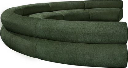 Shiloh Green Chenille Fabric Modular Sofa S6A