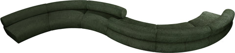 Shiloh Green Chenille Fabric Modular Sofa S6B