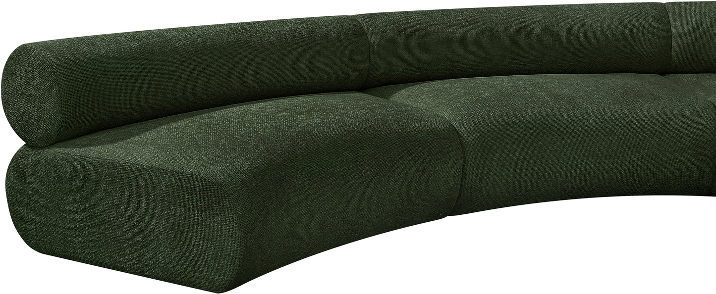 shiloh green chenille fabric modular sofa s6b