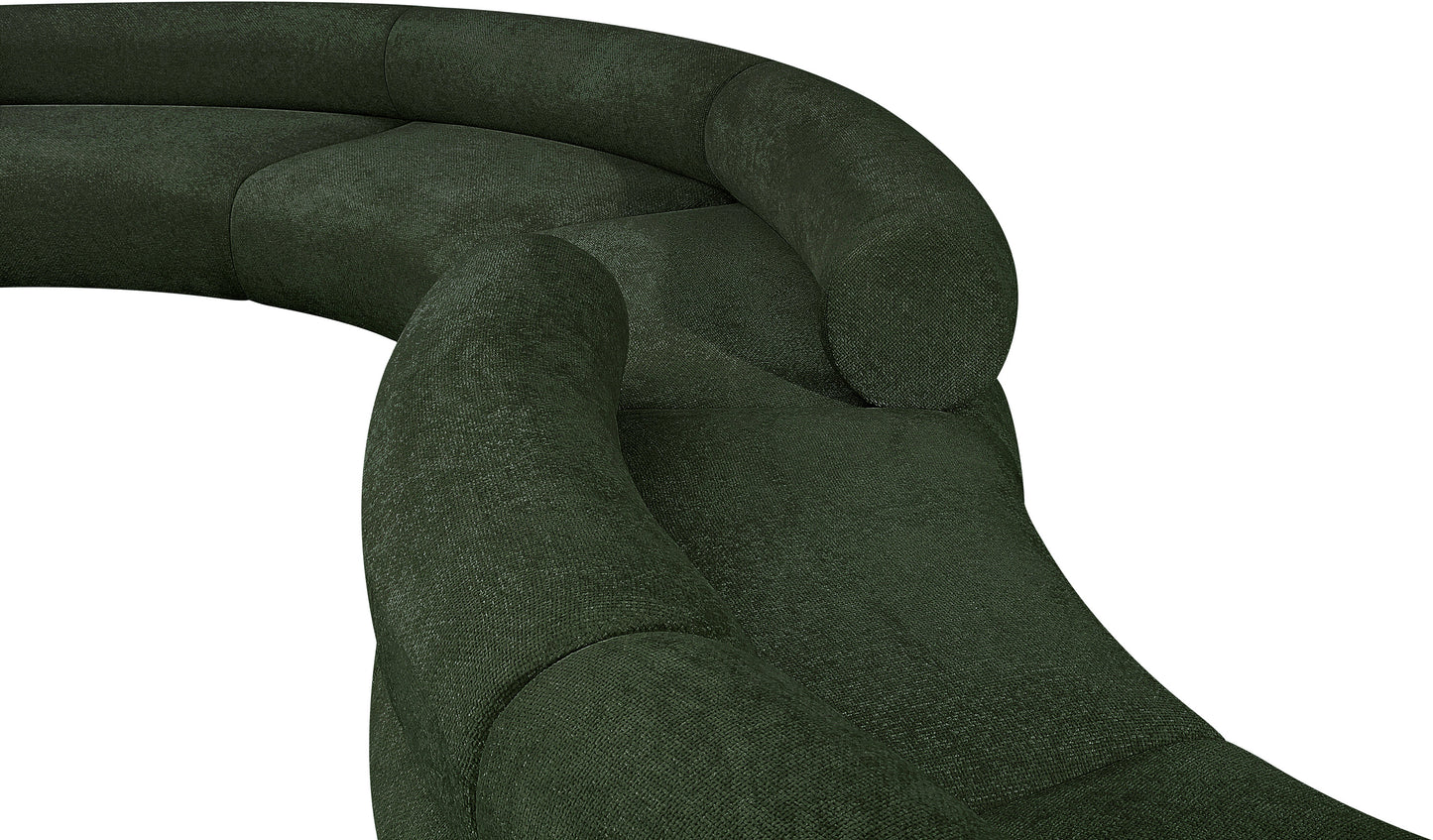 shiloh green chenille fabric modular sofa s6b