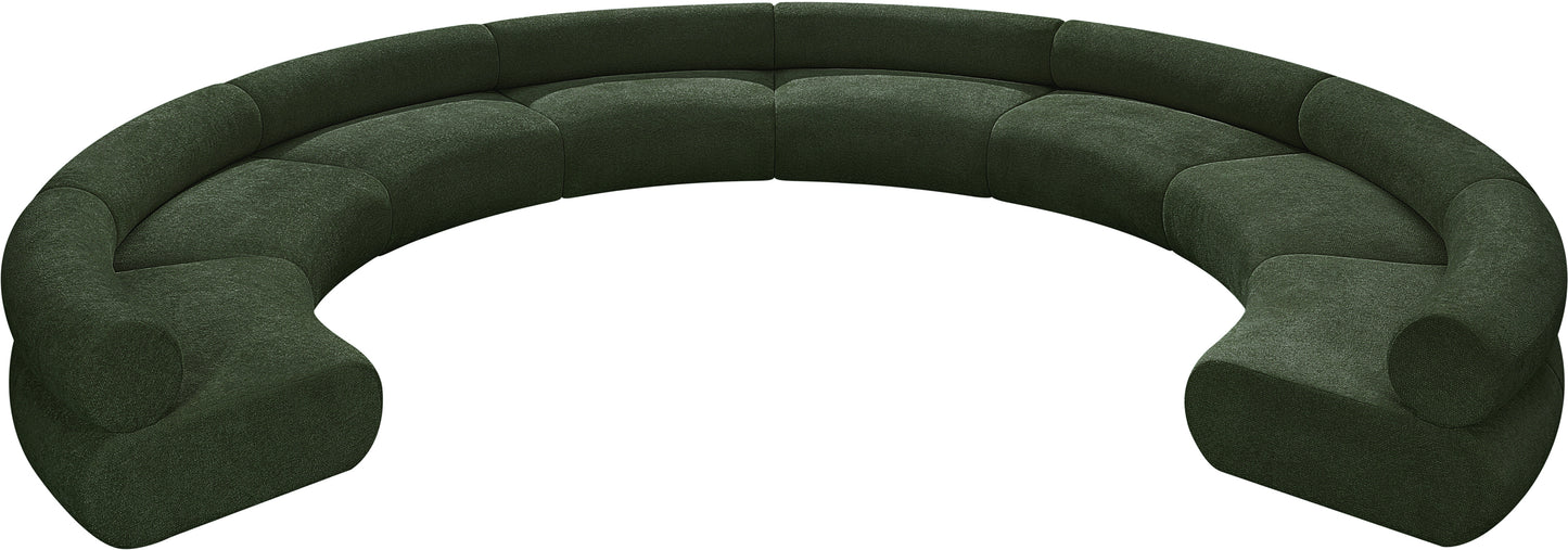 shiloh green chenille fabric modular sofa s8a