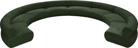 Shiloh Green Chenille Fabric Modular Sofa S8A