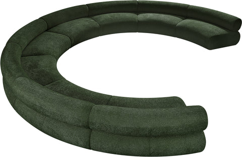Shiloh Green Chenille Fabric Modular Sofa S8A