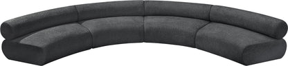 Shiloh Grey Chenille Fabric Modular Sofa S4A