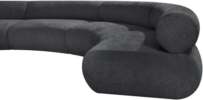 Shiloh Grey Chenille Fabric Modular Sofa S4A