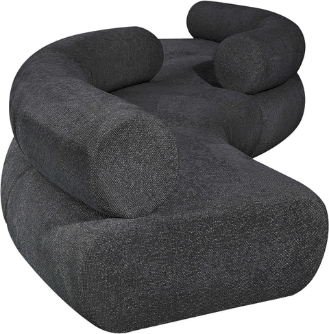 Bellamy Grey 202 Chenille Fabric Upholstered Modular Sectional, 4-Piece