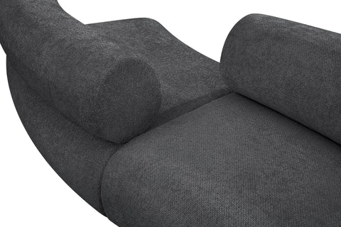 Bellamy Grey 202 Chenille Fabric Upholstered Modular Sectional, 4-Piece