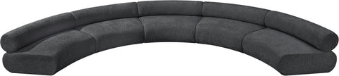 Shiloh Grey Chenille Fabric Modular Sofa S5A