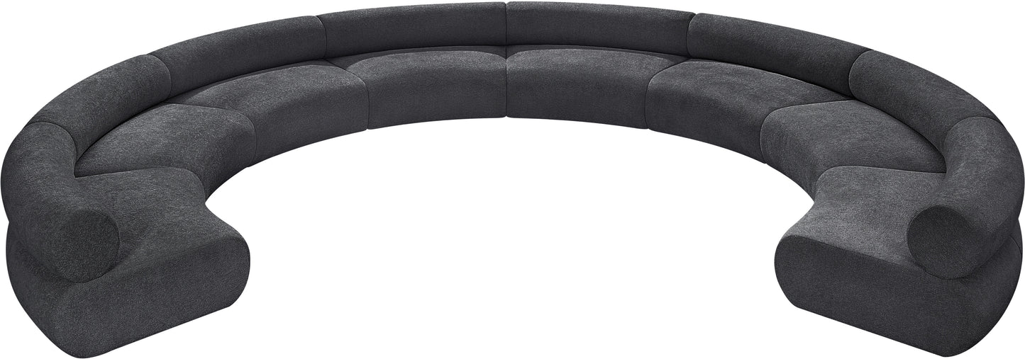 shiloh grey chenille fabric modular sofa s8a