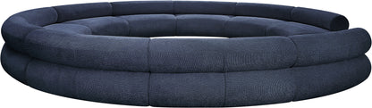 Shiloh Navy Chenille Fabric Modular Sofa S10A