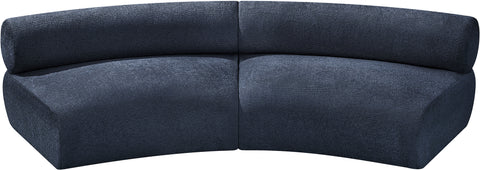 Shiloh Navy Chenille Fabric Modular Sofa S2A