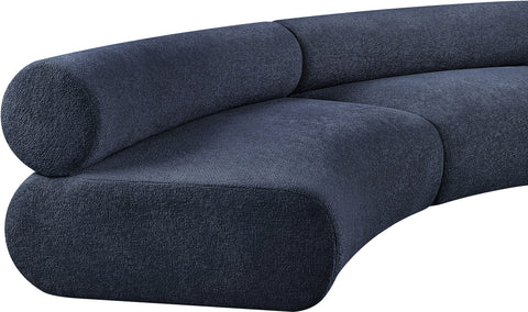 Shiloh Navy Chenille Fabric Modular Sofa S2A